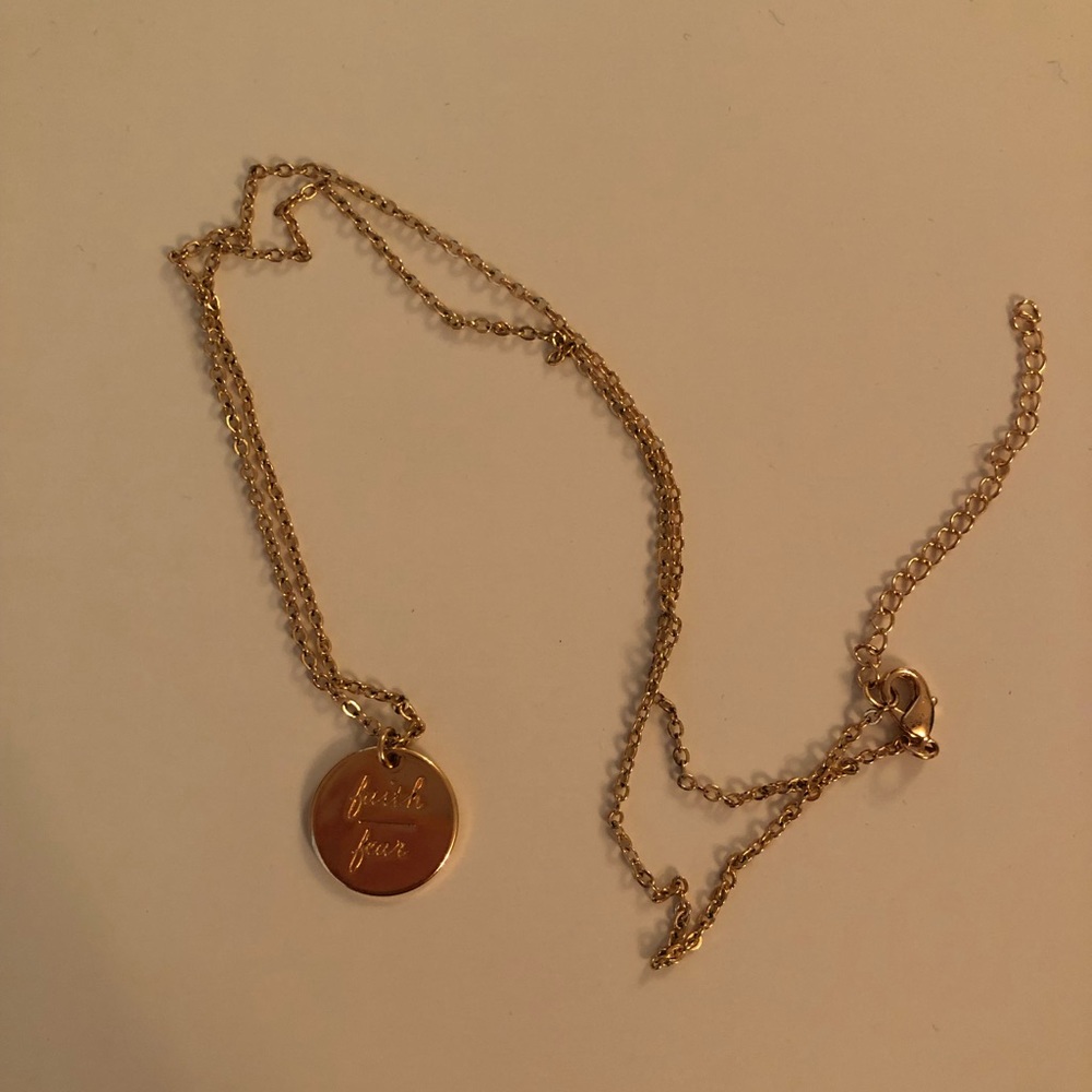Faith Over Fear Pedant Necklace